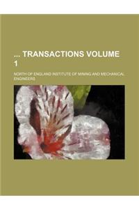 Transactions Volume 1