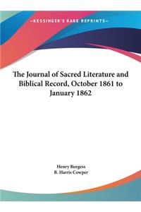 The Journal of Sacred Literature and Biblical Record, October 1861 to January 1862