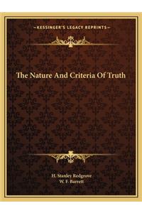 Nature and Criteria of Truth