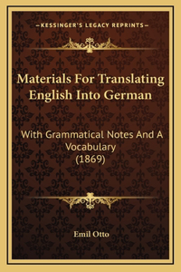 Materials For Translating English Into German