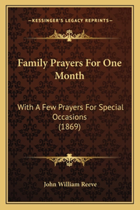 Family Prayers For One Month