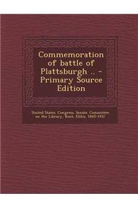 Commemoration of Battle of Plattsburgh ..