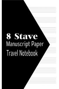 8 Stave Manuscript Paper Travel Notebook
