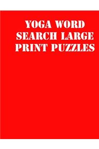 Yoga Word Search Large print puzzles