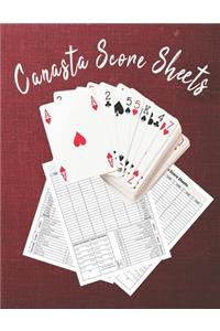 Canasta score sheets - Score Keeping notebook.
