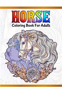 Horse Coloring Book For Adults