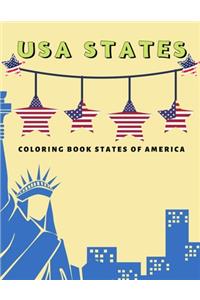 USA States Coloring Book States Of America