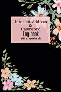 Internet address and Password logbook with A to Z alphabetical tabs