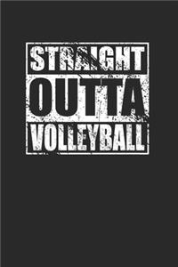 Straight Outta Volleyball 120 Page Notebook Lined Journal