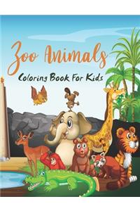 Zoo Animals Coloring Book For Kids