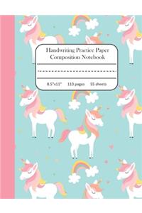 Handwriting Practice Paper Composition Notebook