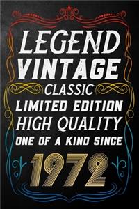 Legend Vintage Classic Limited Edition High Quality One Of A Kind Since 1972