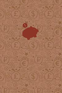 (Brown) Smart Piggy Monthly Household Budget Planner, 24 Months Expense Write-in Notebook