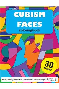 Cubism Faces Coloring Book