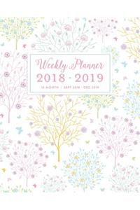 Weekly Planner 2018 - 2019, 16 Month Sept 2018 - Dec 2019