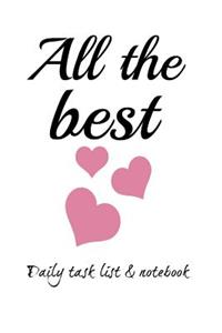 All the Best Daily Task List & Notebook