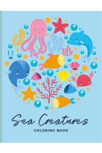 Sea Creatures Coloring Book