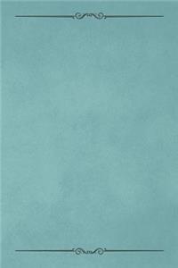 Caribbean Blue 101 - Blank Notebook with Bars & Scrolls Borders