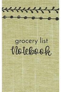 Grocery List Notebook