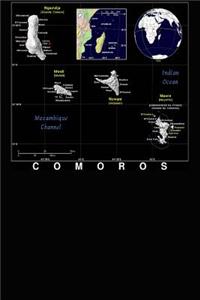 Modern Day Map of Comoros Islands Journal