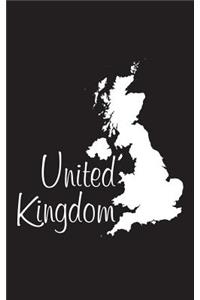 United Kingdom - Black 101 - Lined Notebook with Margins - 5X8
