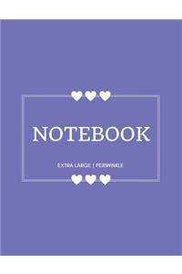 Notebook Extra Large: Periwinkle: Notebook 8.5 X 11: Notebook 400 Pages