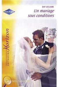 Un Mariage Sous Conditions (Harlequin Horizon)