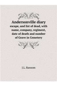 Andersonville Diary Escape, and List of Dead, with Name, Company, Regiment, Date of Death and Number of Grave in Cemetery