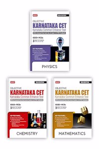 MTG Objective Karnataka CET Physics, Chemistry & Mathematics Book For 2024 KCET Exam | KCET Topicwise Comprehensive Theory with Previous 10 Years Solved Question Papers