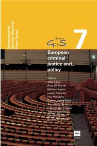 European Criminal Justice and Policy