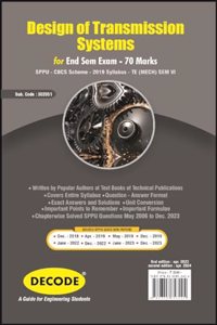Design of Transmission Systems for SPPU 19 Course (TE - SEM VI - MECH. - 302051) (Decode)