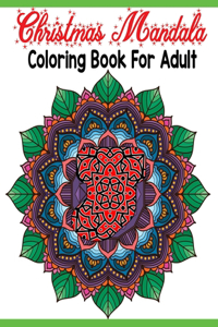 Christmas mandala coloring book for adult