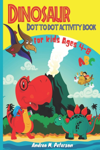 Dinosaur Dot to Dot Activity Book for Kids Ages 4-8
