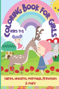 Coloring Book for Girls Ages 4-8