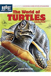 The World of Turtles Coloring Book