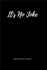 Jokes Notebook, Blank Ruled Journal It's No Joke