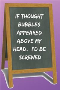 If Thought Bubbles Blank Lined Notebook Journal