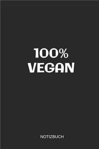 100% Vegan Notizbuch