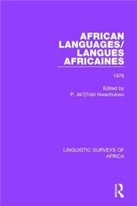 African Languages/Langues Africaines