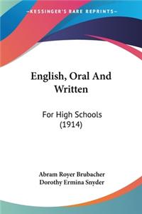 English, Oral And Written