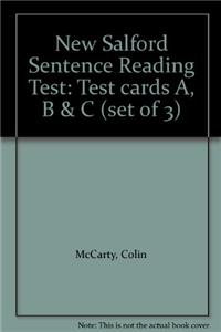 New Salford Sentence Reading Test: Test Cards A, B & C (Set of 3)