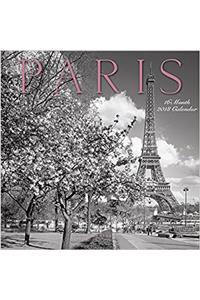 Paris 2018 Mini Wall Calendar