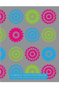 Cornell Notes Notebook 120 Numbered Pages with Personal Index