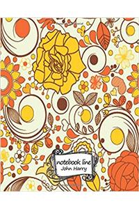 Notebook Line Line Flower Diary No.4