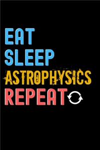 Eat, Sleep, astrophysics, Repeat Notebook - astrophysics Funny Gift