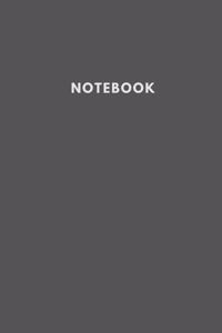 Notebook: Plain Design Notebook Journal Composition Book Gray Color