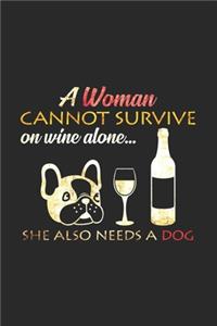 A woman cannot survive on wine alone dog