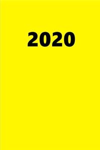 2020 Weekly Planner 2020 Yellow Color 134 Pages