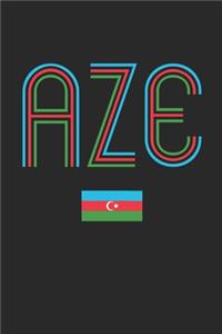 Vintage Azerbaijan Notebook - Azerbaijan Diary - Retro Azerbaijani Flag Journal - Azerbaijan Gifts