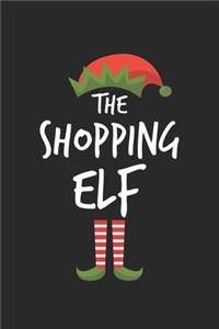 Funny Shopping Elf Christmas Notebook Gift